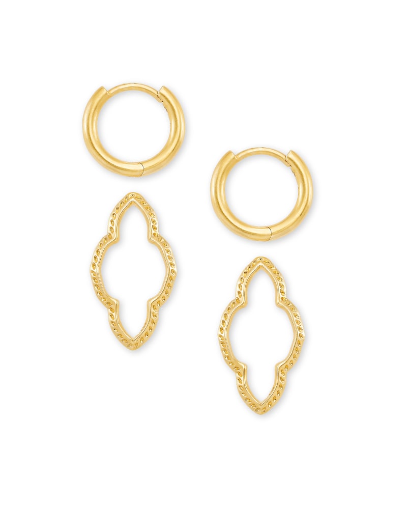 Abbie Huggie Earrings in Gold image number 2